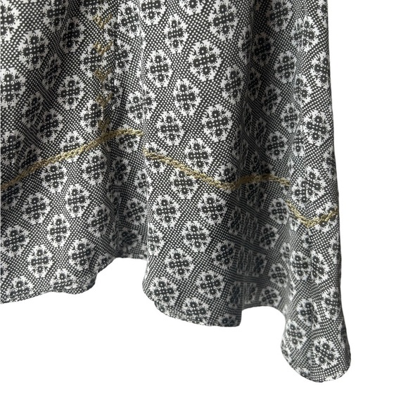 Anthropologie Floreat Gold Stream Sequin Trim Mesh Swing Blouse Size Small - Picture 14 of 16